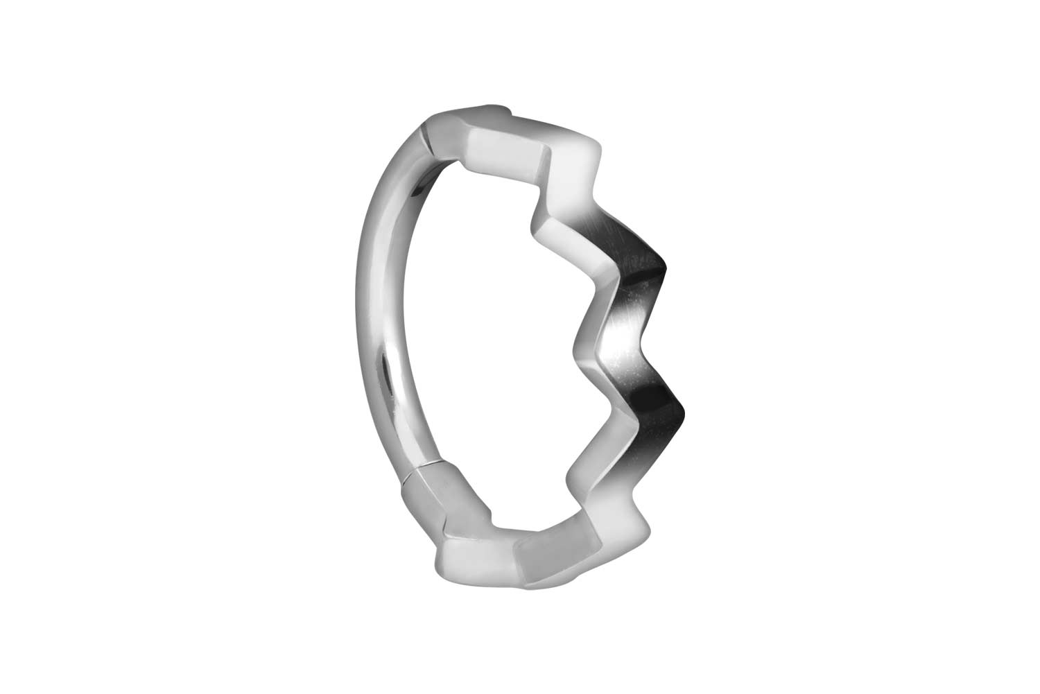 Titan Segmentring Clicker Piercing GEZACKTES DESIGN